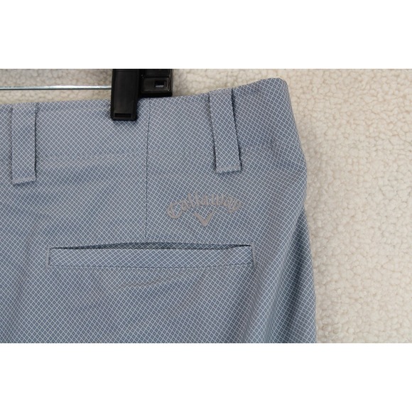 Callaway Mens Golf Shorts Blue Micro Dot Print Flat Front Performance Stretch 40 - Picture 14 of 15